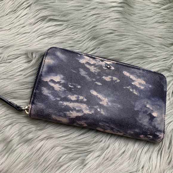 kate spade Handbags - Kate Spade Blue And White Cloud Print Wallet
